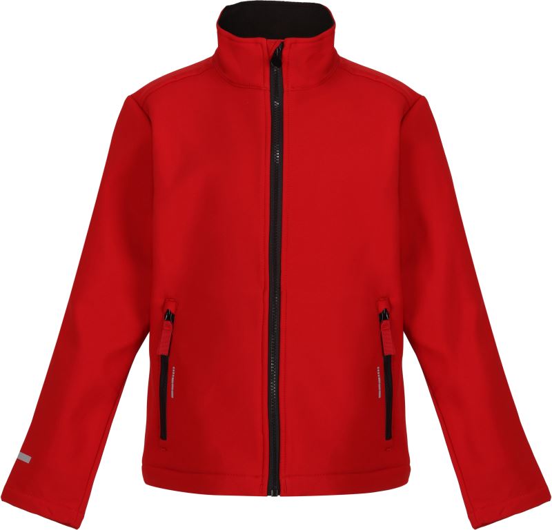Levně Dětská 2-vrstvá softshellová bunda "Ablaze" - classic red/black