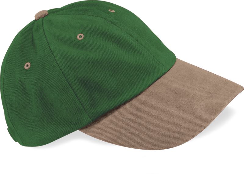 Levně 6 panelová nízkoprofilová kšiltovka - forest green/taupe
