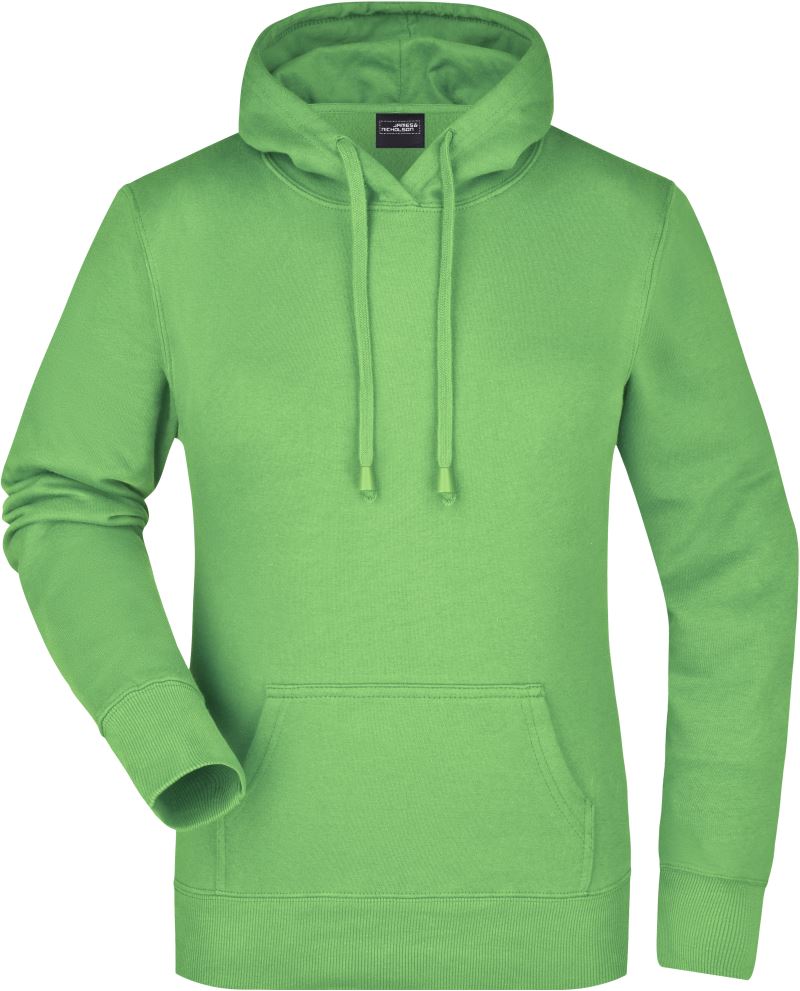 Dámská mikina s kapucí - lime green
