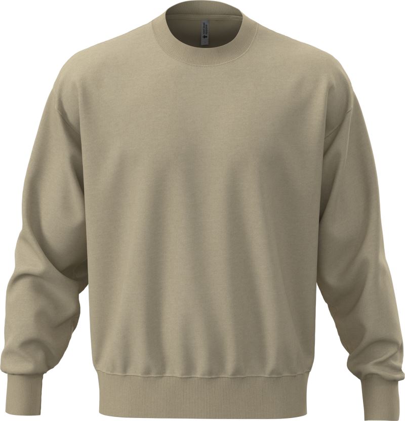 Levně Těžká oversize unisex mikina - tan