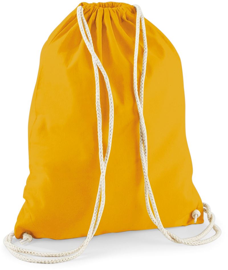 Levně Bavlněný vak na záda - mustard