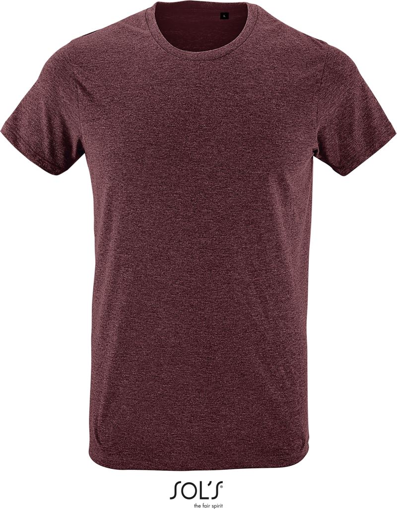 Levně Pánské tričko "Slim Fit" - heather oxblood