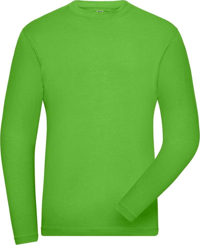 Levně Pánské pracovní elast. tričko, dl. rukáv - Solid - lime green