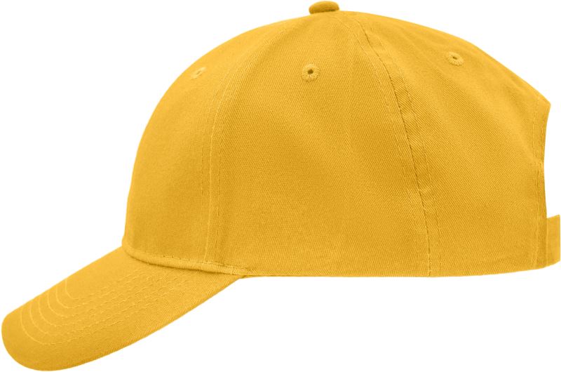Levně Broušená 6 panelová kšiltovka - yellow