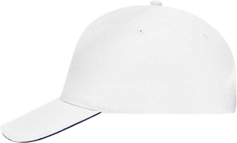 Levně 5 panelová sandwich kšiltovka - white/navy