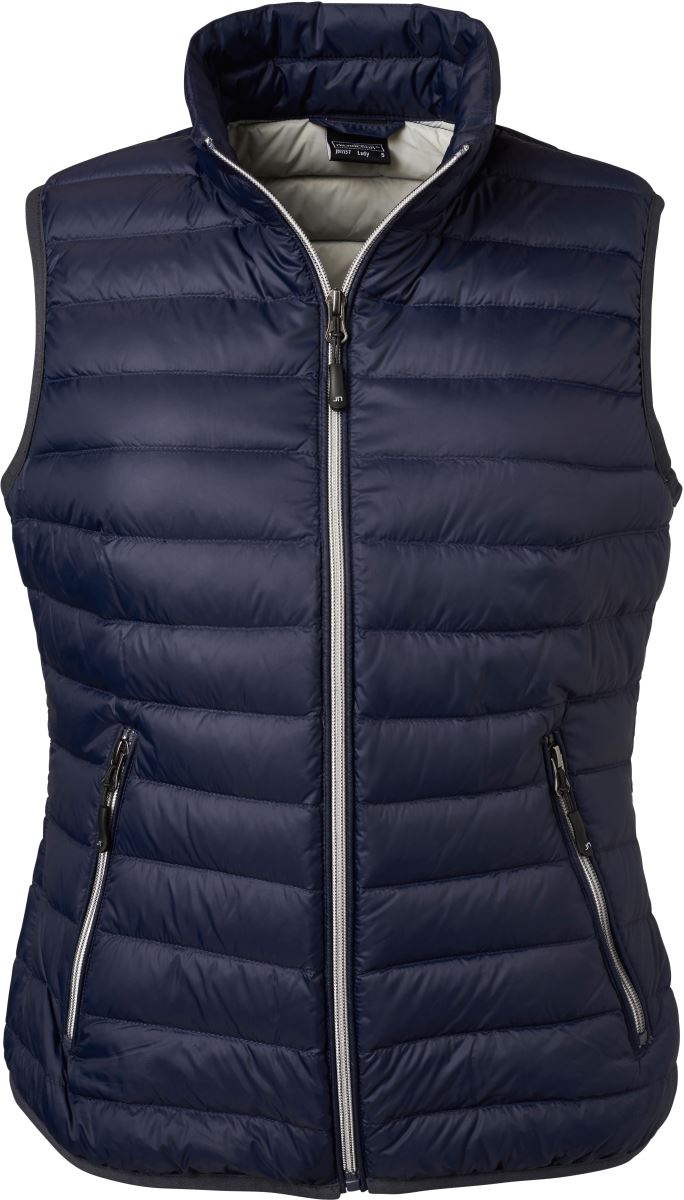 Levně Dámská péřová vesta - navy/silver