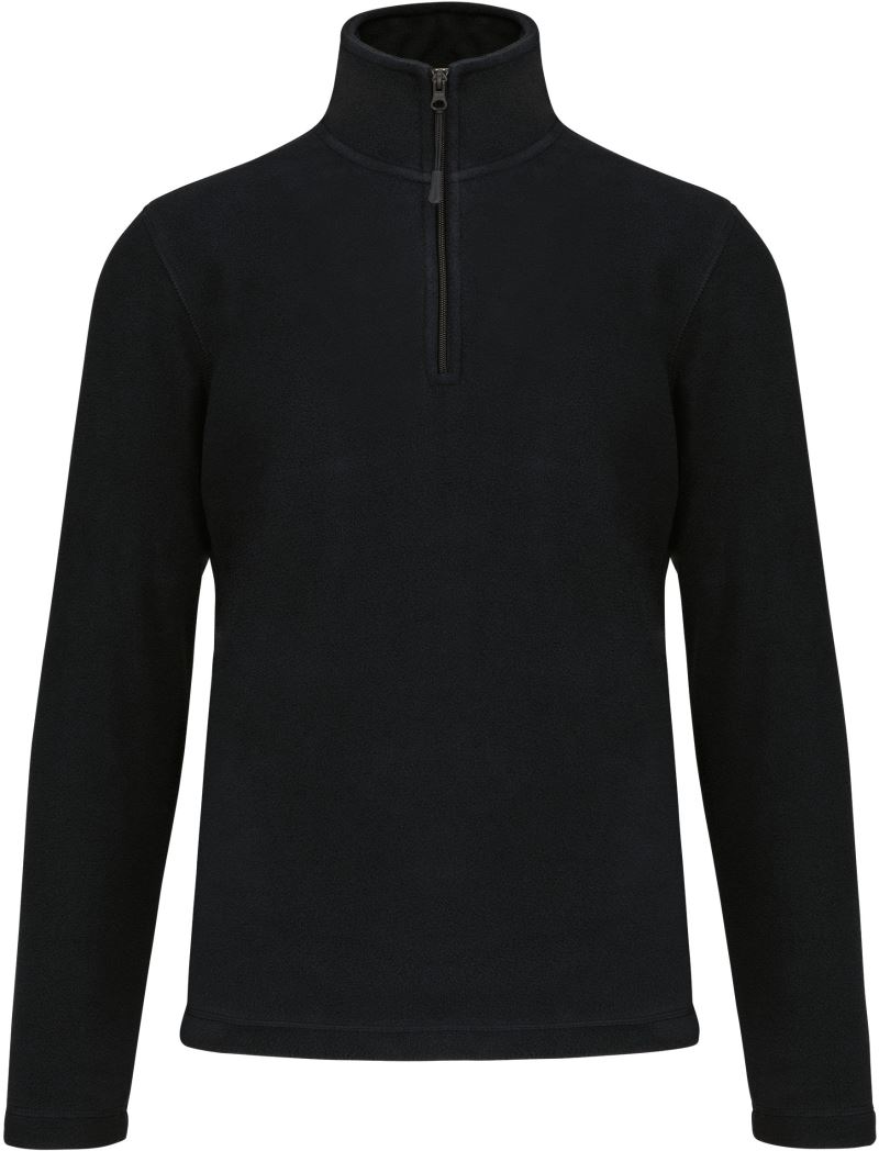 Mikrofleecová mikina s 1/4 zipem "Enzo" - black