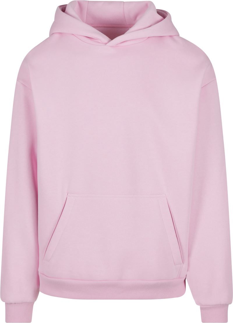 Levně Těžká unisex mikina s kapucí - soft pink