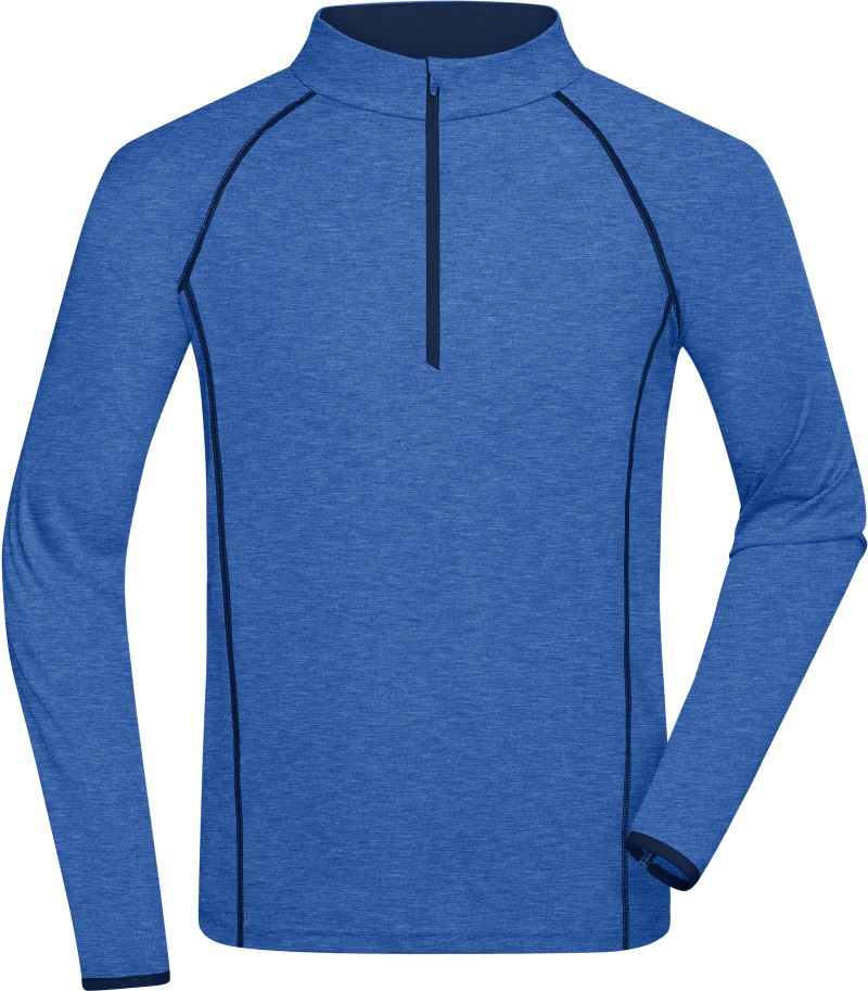 Levně Pánské funkční tričko s dlouhým rukávem - blue melange/navy