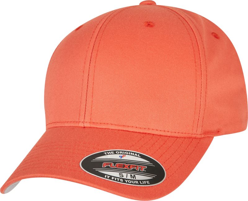 Levně 6 panelová vlněná česaná kšiltovka Flexfit - spicy orange