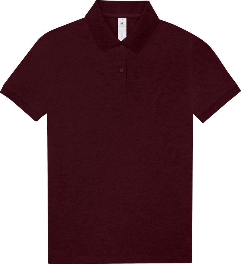 Levně Dámské piqué polo z těžké bavlny - heather burgundy