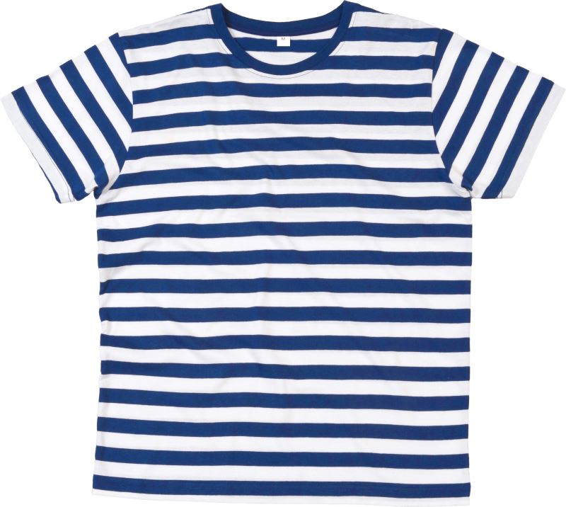 Levně Pánské pruhované tričko - classic blue/white