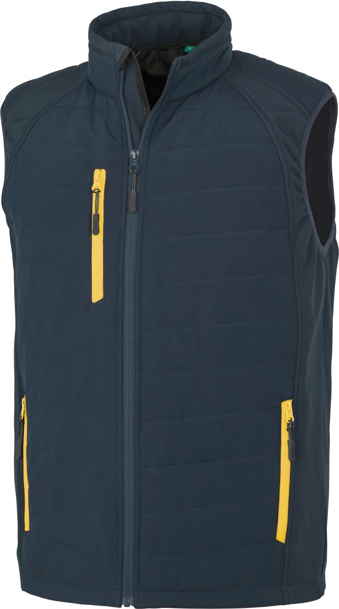 Levně Hybridní vesta "Compass" - navy/yellow