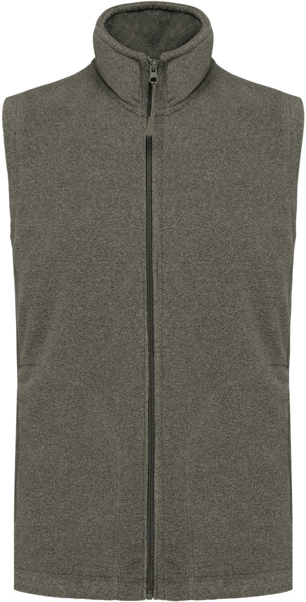 Levně Mikrofleecová vesta "Luca" - green marble heather