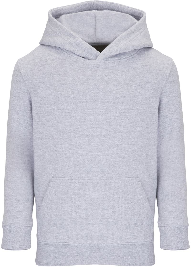 Levně Dětská mikina s kapucí - grey melange