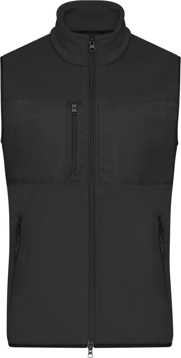 Levně Pánská fleecová vesta - black/black