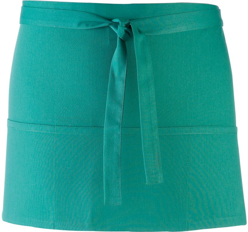 Levně Krátká zástěra do pasu s kapsou "Colours" - emerald