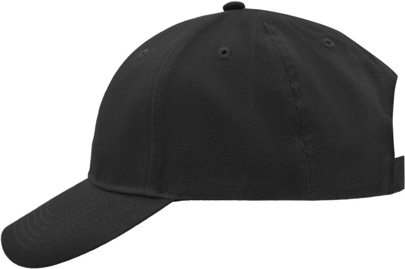 Levně Broušená 6 panelová kšiltovka - black