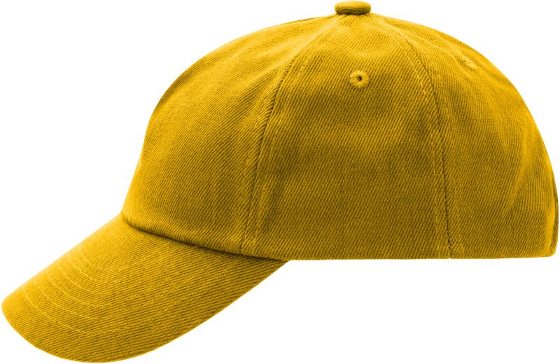 Levně Dětská 5 panelová kšiltovka - gold yellow