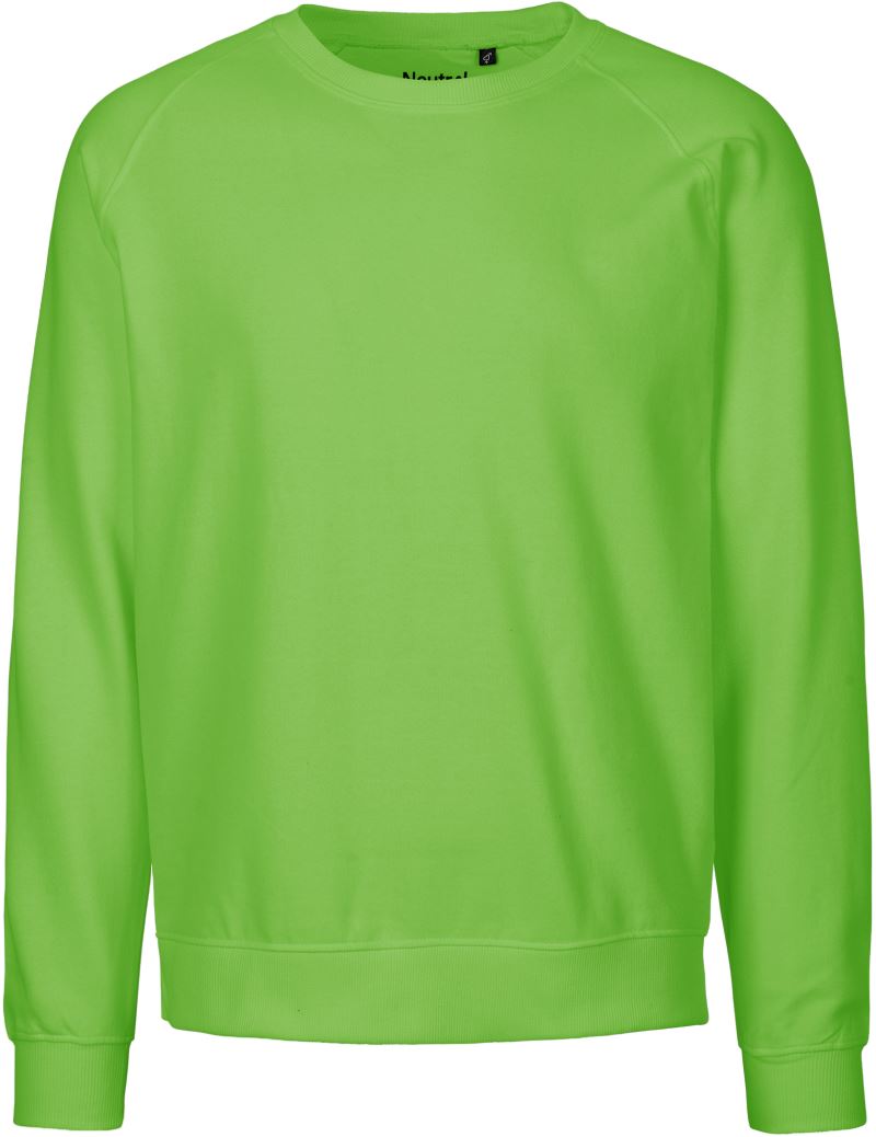 Levně Unisex raglánová mikina z bio bavlny - lime