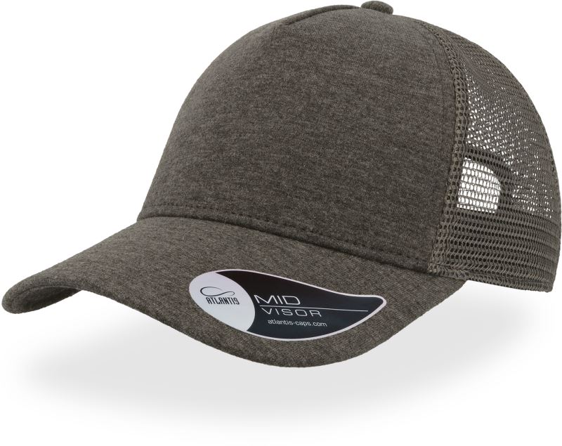Levně 5 panelová Trucker kšiltovka "Rapper Jersey" - dark grey