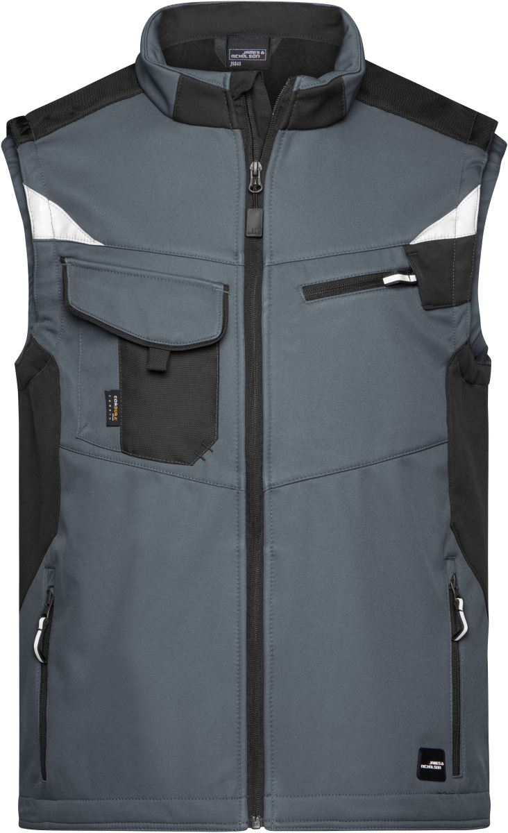 Levně Pracovní vesta - Strong - carbon/black