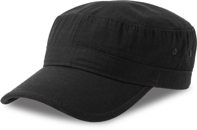 Levně Vojenská ripstop kšiltovka - black