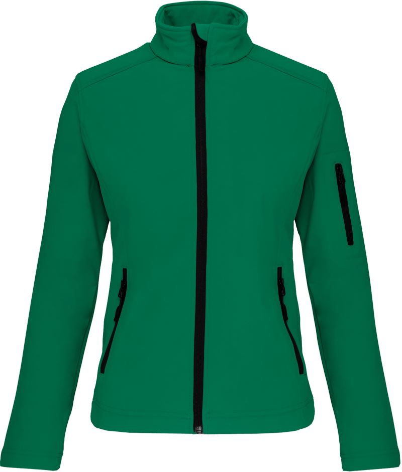 Levně Dámská 3-vrstvá softshellová bunda - kelly green