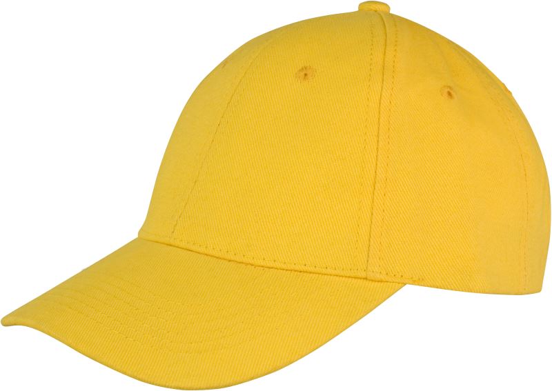 Levně 6 panelová nízkoprofilová kšiltovka - yellow