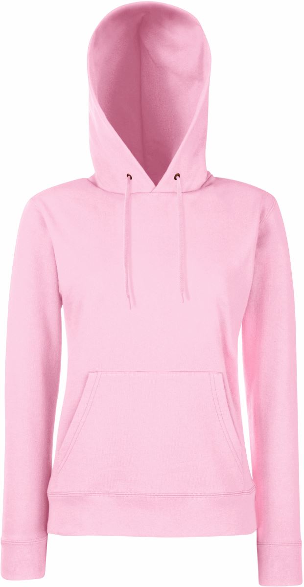 Levně Dámská mikina s kapucí - light pink