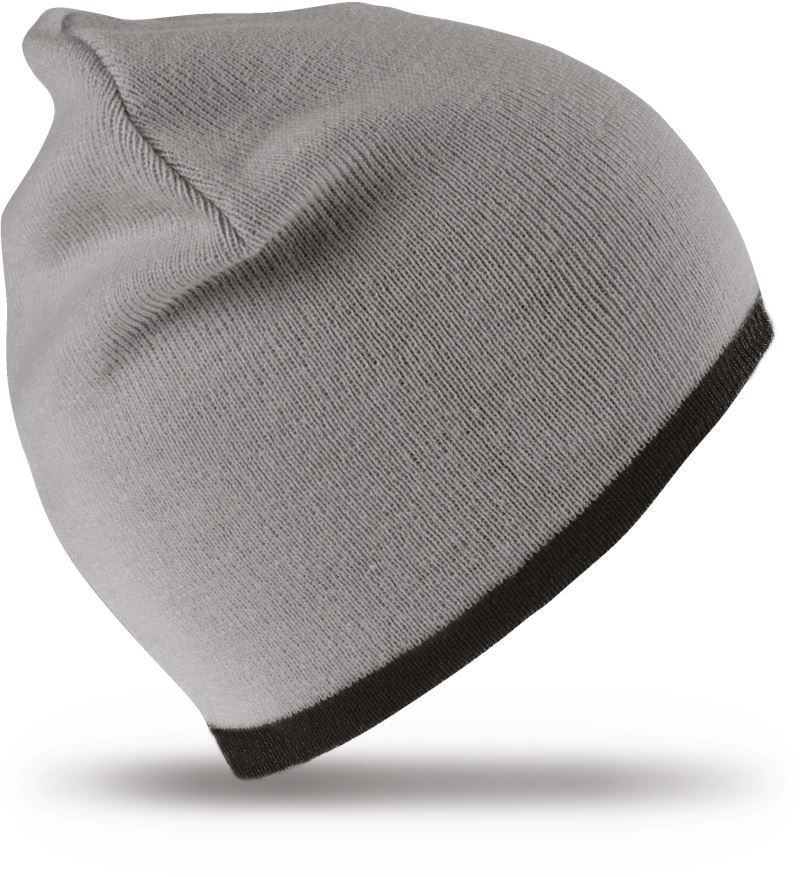Levně Oboustranná pletená čepice - grey/black