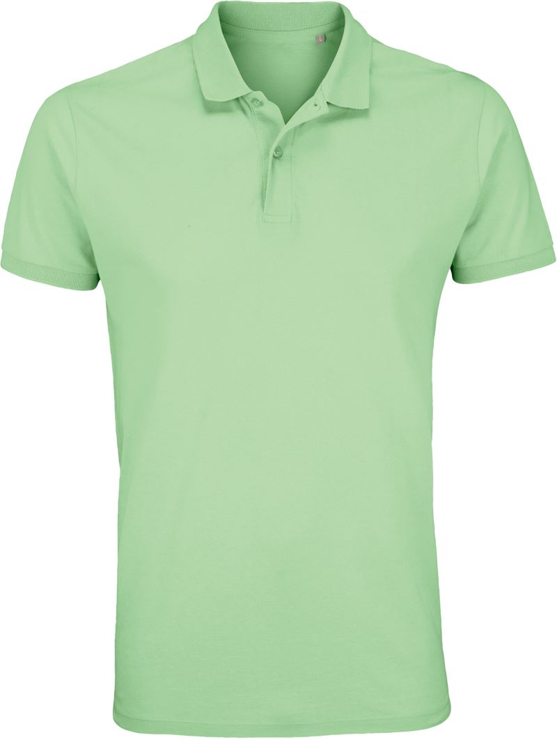 Levně Pánské piqué polo z bio bavlny - frozen green