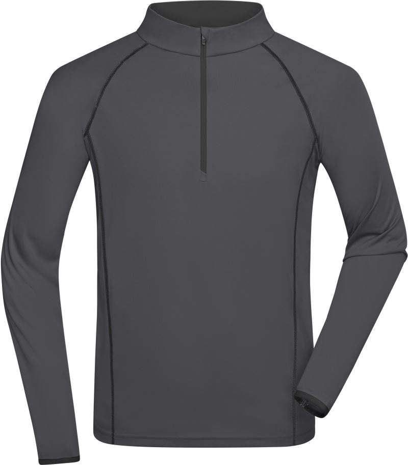 Pánské funkční tričko s dlouhým rukávem - titan/black