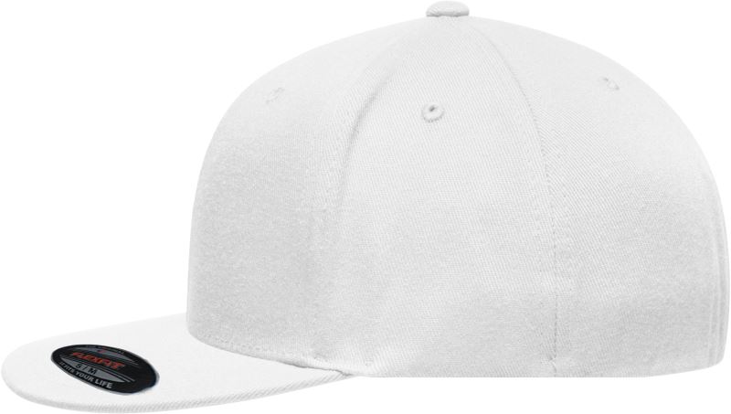 Levně 6 panelová Flexfit® kšiltovka s plochým kšiltem - white