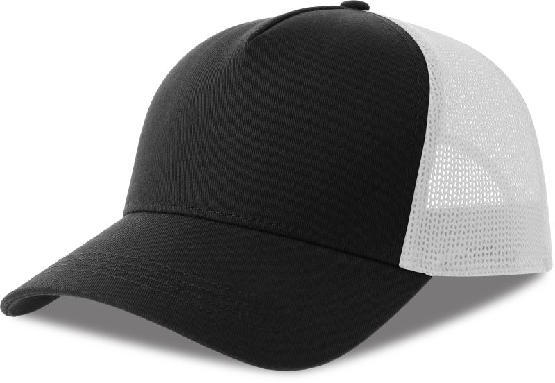 5 panelová Trucker kšiltovka - black/white