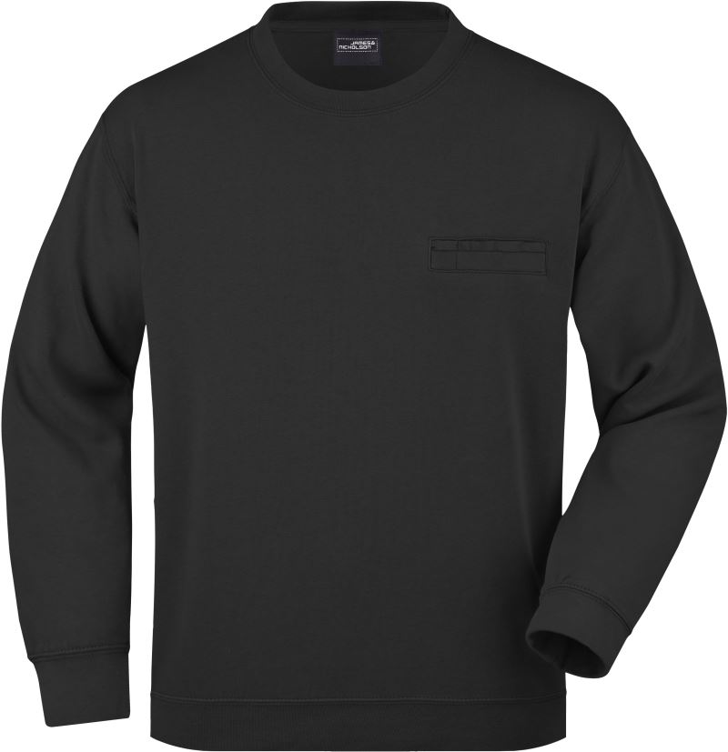 Levně Mikina s náprsní kapsou - black