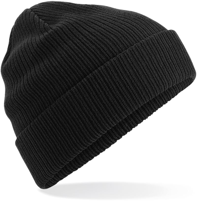 Pletená čepice z bio bavlny - black