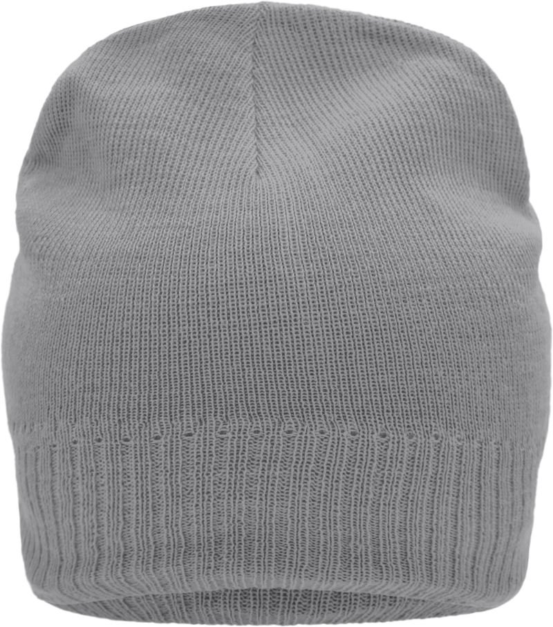 Levně Pletená čepice s fleecovou podšívkou - light grey melange