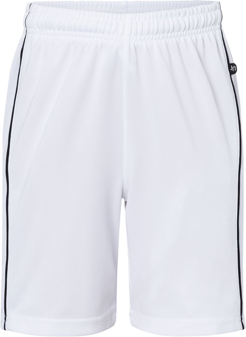 Levně Dětské týmové kraťasy "Basic" - white/black