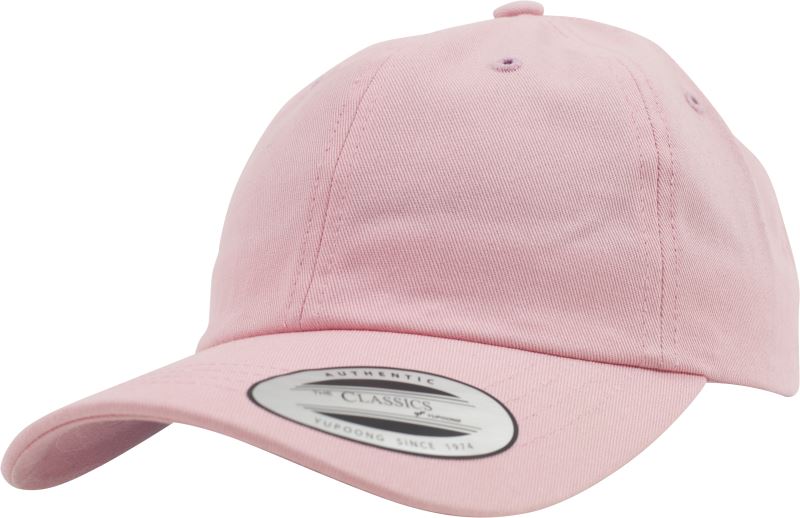 Levně 6 panelová bavlněná keprová kšiltovka - pink