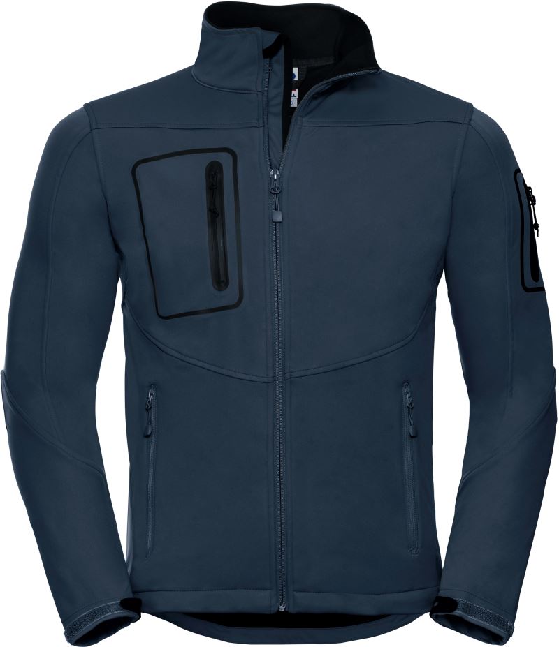 Pánská 3-vrstvá sportovní softshellová bunda - french navy