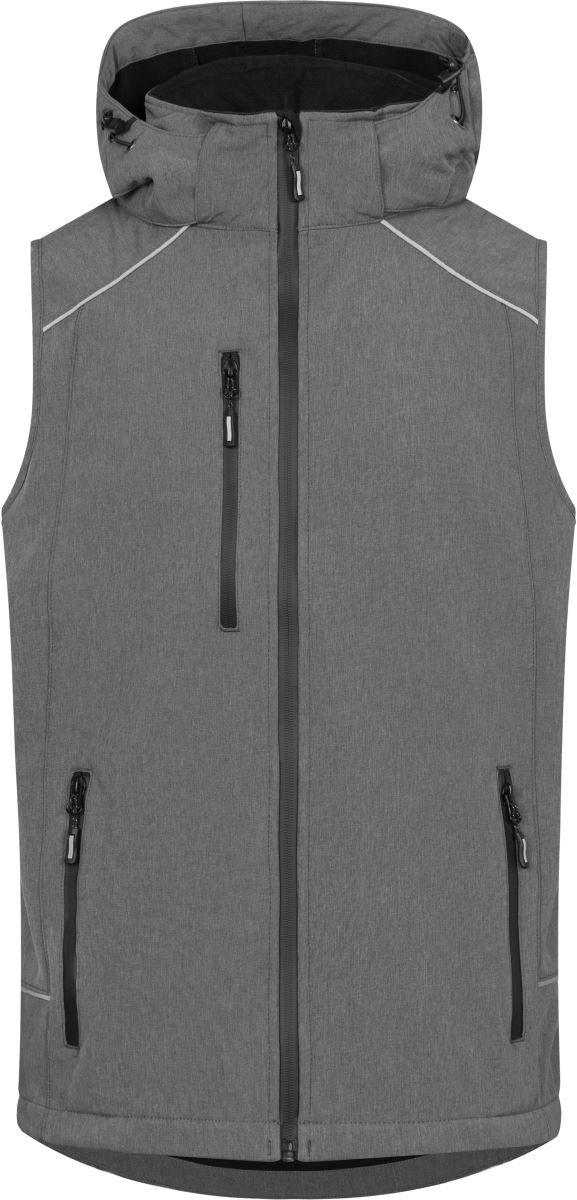 Levně Pánská 3-vrstvá softshellová vesta - heather grey