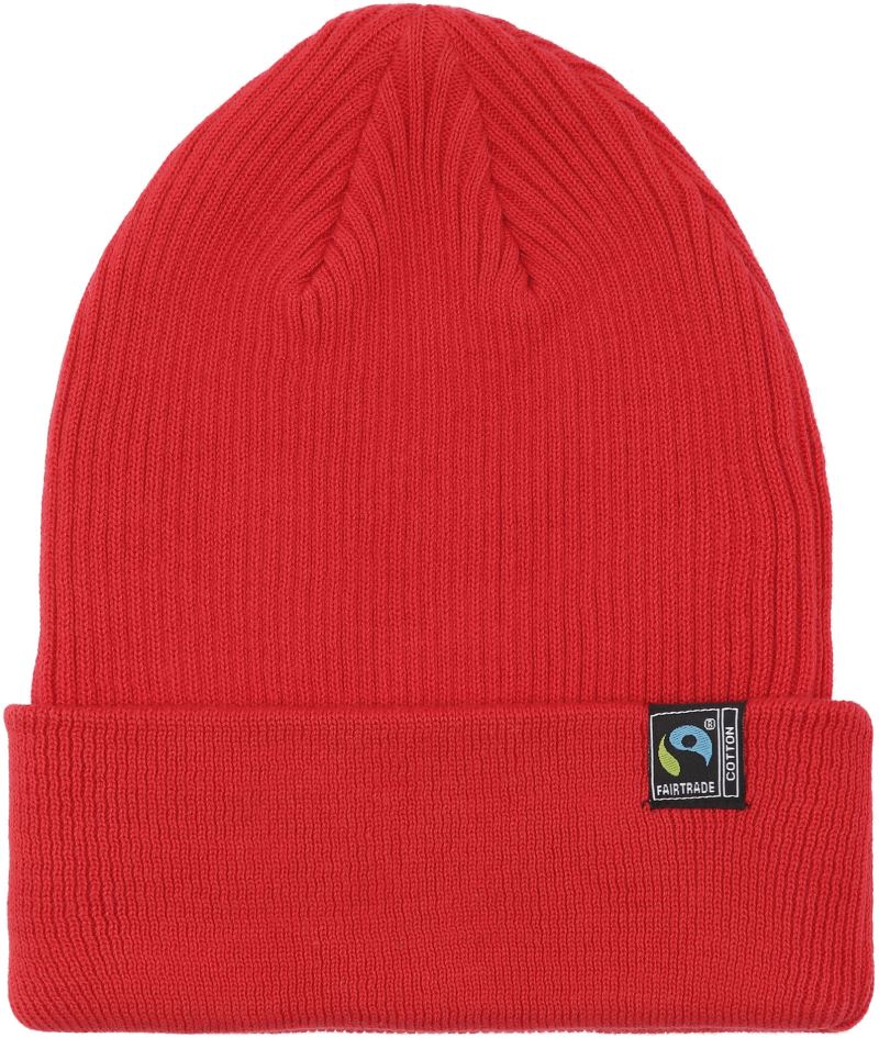 Levně Pletená bio fairtrade čepice - red