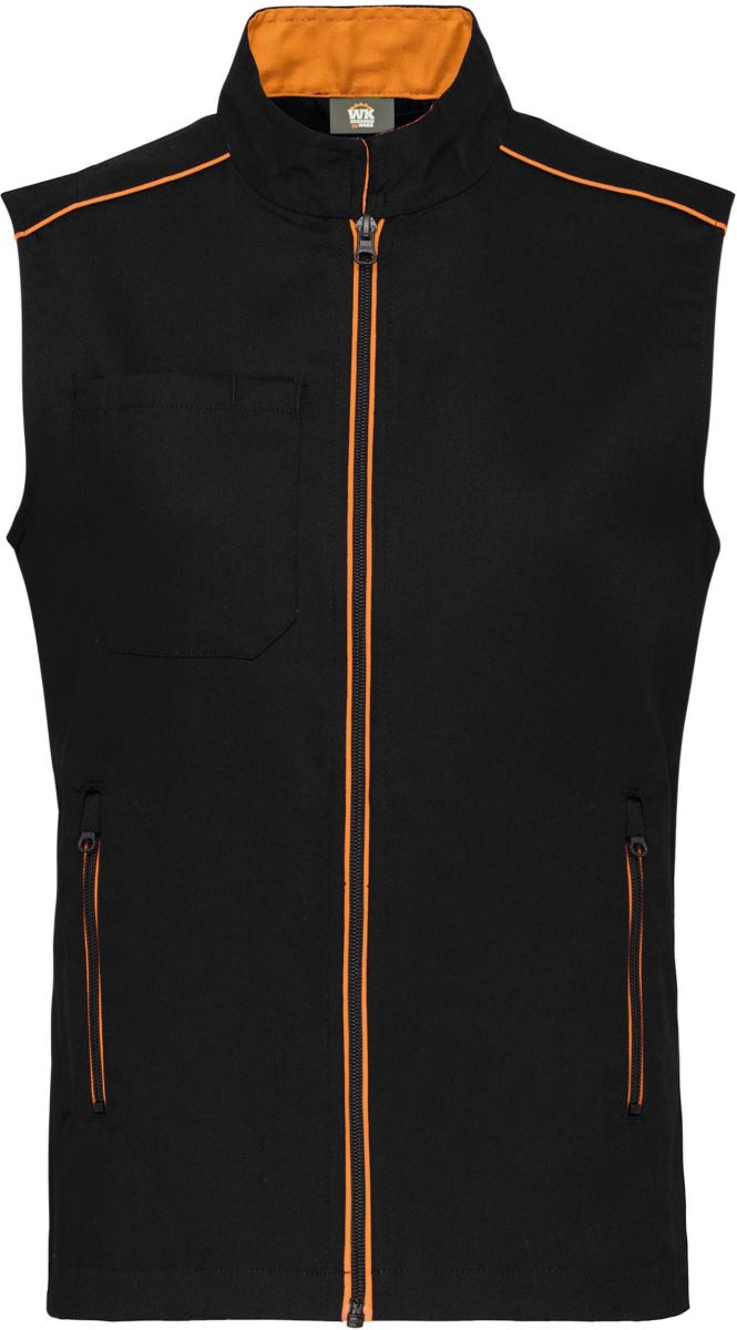 Levně Pánská vesta "Day-to-Day" - black/orange