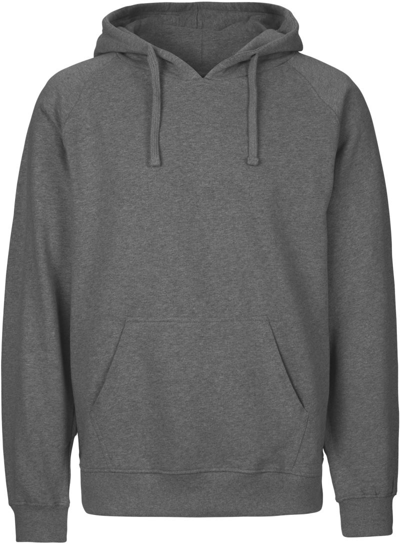 Pánská mikina s kapucí z bio bavlny - dark heather
