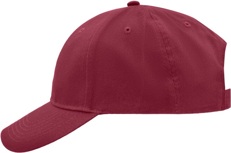 Levně Broušená 6 panelová kšiltovka - burgundy