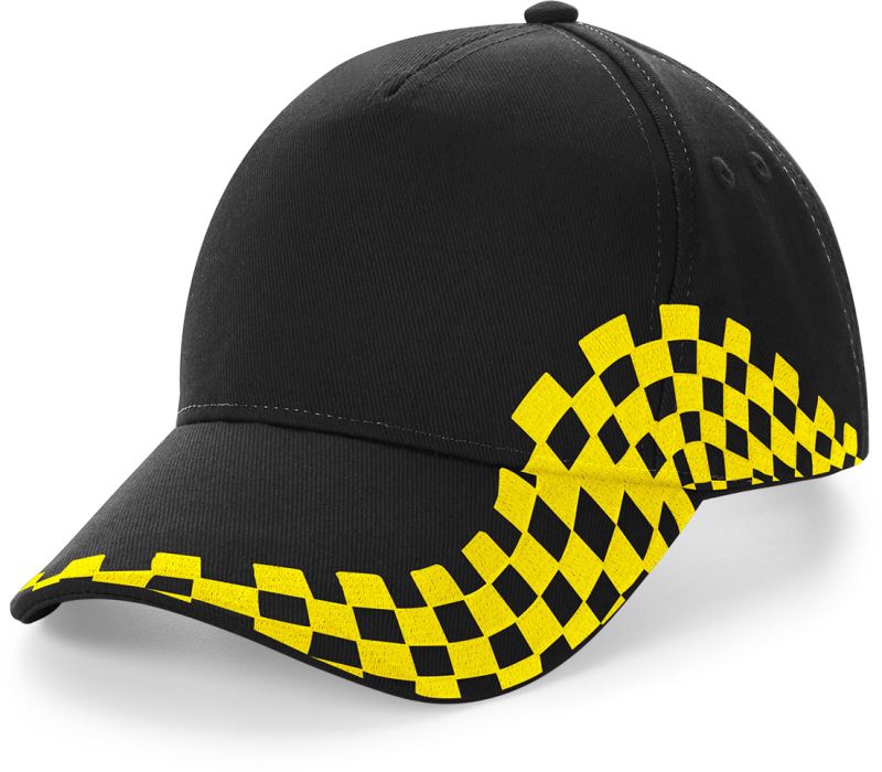 Levně 5 panelová kšiltovka "Grand Prix" - black/yellow