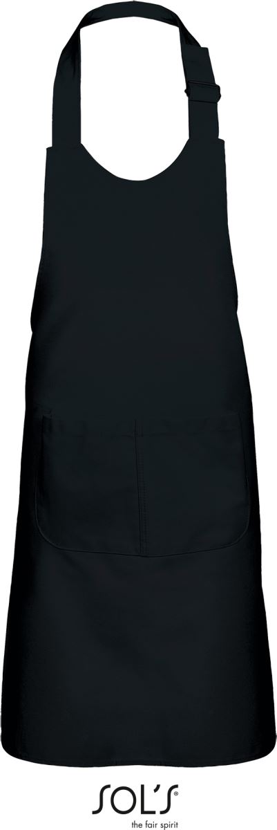 Levně Dětská zástěra s laclem - black