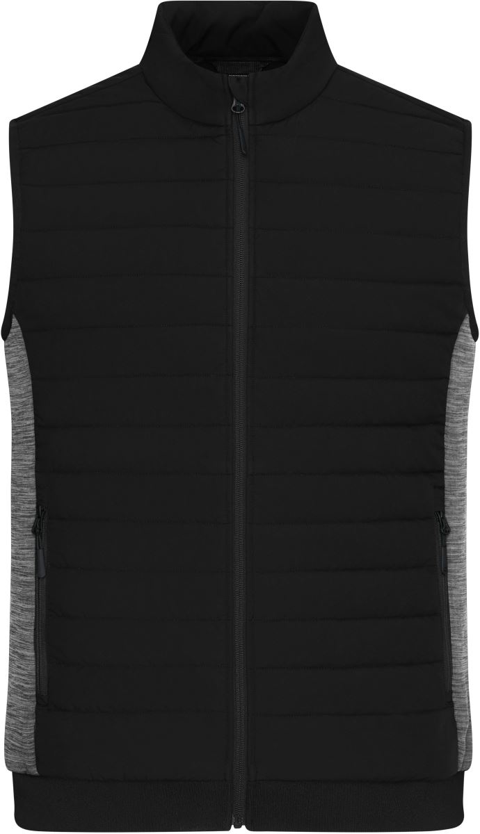 Levně Pánská vesta s podšívkou - black/carbon melange