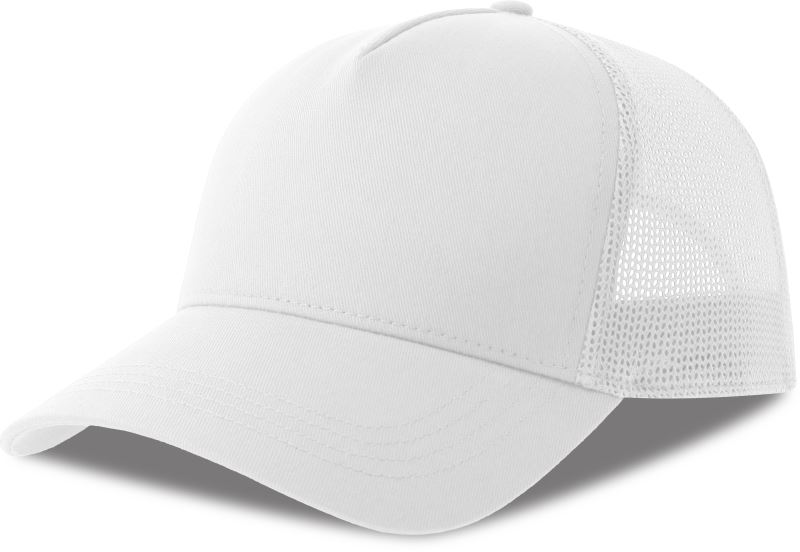 5 panelová Trucker kšiltovka - white/white